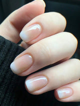 Fake Nails Short Square French Style