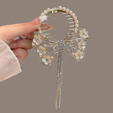Hair Clip-Flower & Faux Pearl Decor Fashion
