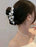 Hair Claw Flower & Rhinestone Decor Elegant