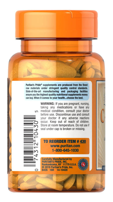 Puritan's Pride

Vitamin C-500 mg with Bioflavonoids & Rose Hips