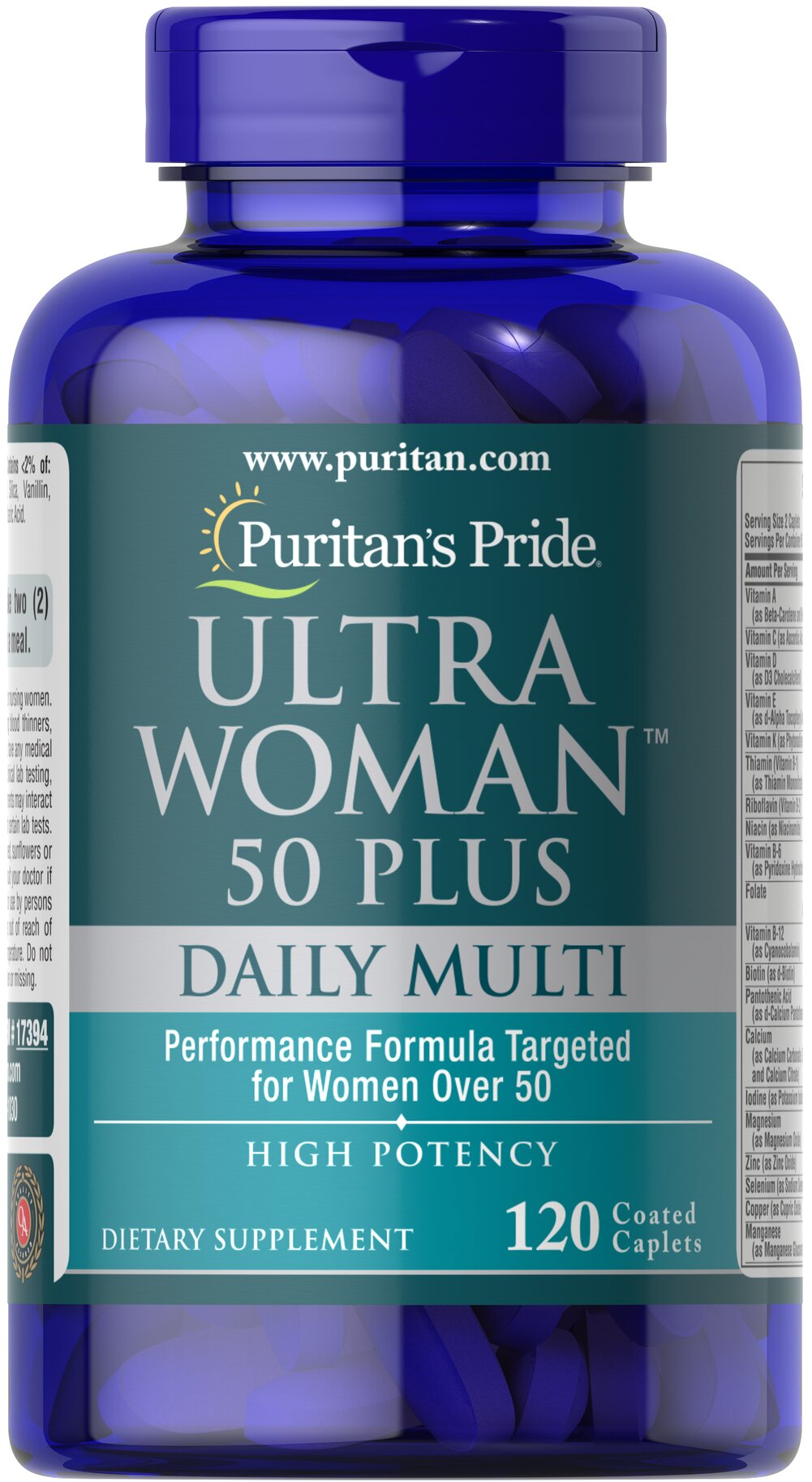 Puritan's Pride

Ultra Woman™ 50 Plus Multi-Vitamin