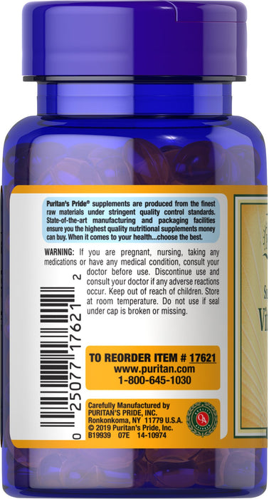 Puritan's Pride

Vitamin D3 50 mcg (2000 IU)