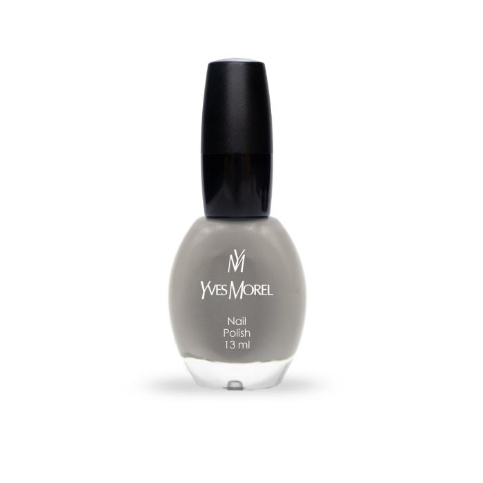 Yves morel Nail Polish 65 - Natural Browny Grey: Long-Lasting Gloss For Glowing Nails .