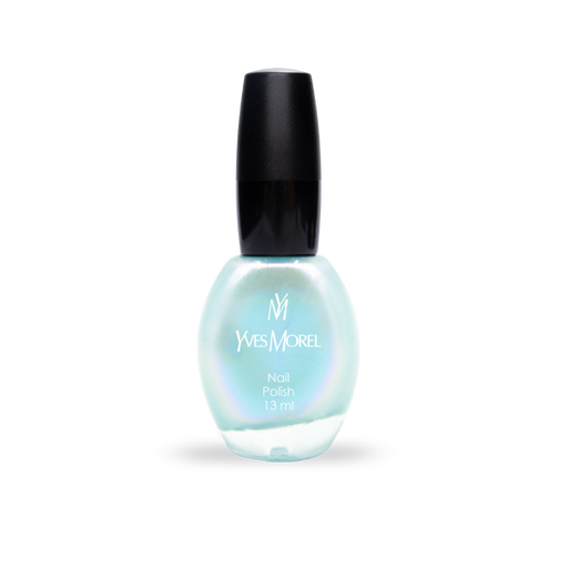 Yves morel Nail Polish 8 - Coral Blue Holo Effect: Long-Lasting Gloss For Glowing Nails .