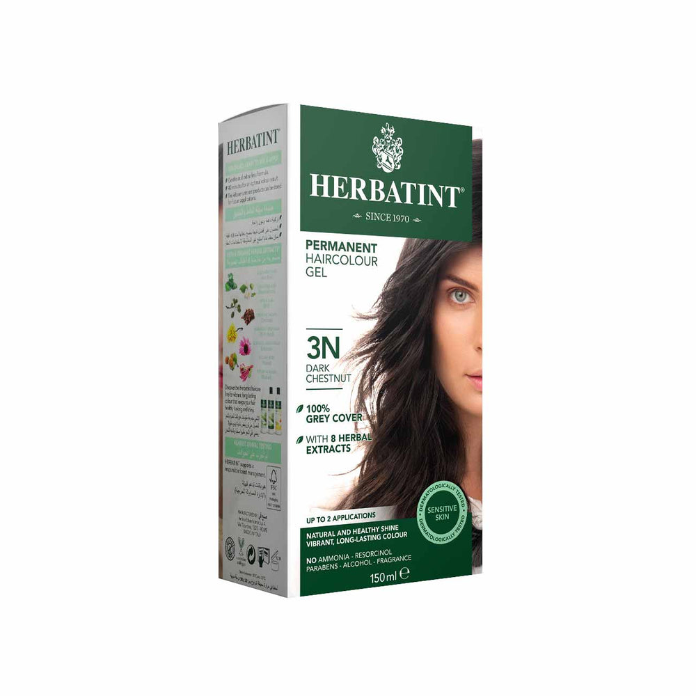 Herbatint Permanent Herbal Hair Color Gel-Dark Chestnut-3 N