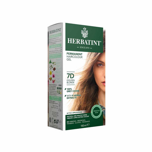 Herbatint Permanent Herbal Hair Color Gel-Golden Blonde-7D
