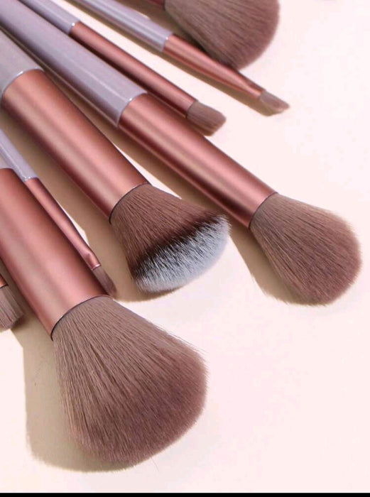 Sheglam 13pcs Makeup Brush Set Beauty Tools With Storage Bag Makeup Puff 1pc, Makeup Brush/Cosmetic Brush