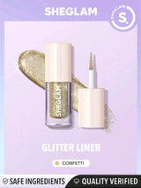 SHEGLAM Insta-Party Glitter Liner-Confetti Liquid Eyeshadow Gel Gold
