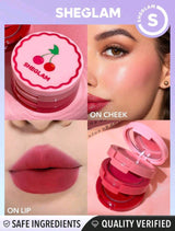 SHEGLAM Very Cherry Cheek & Lip Cream Stack