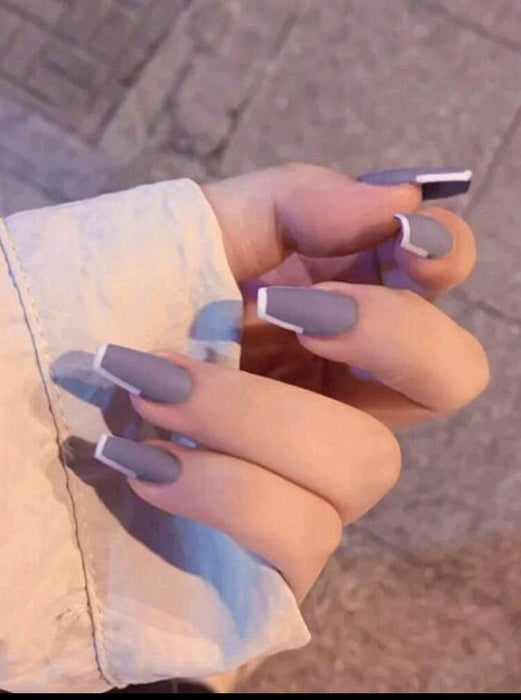 Fake nails 24pcs French Style