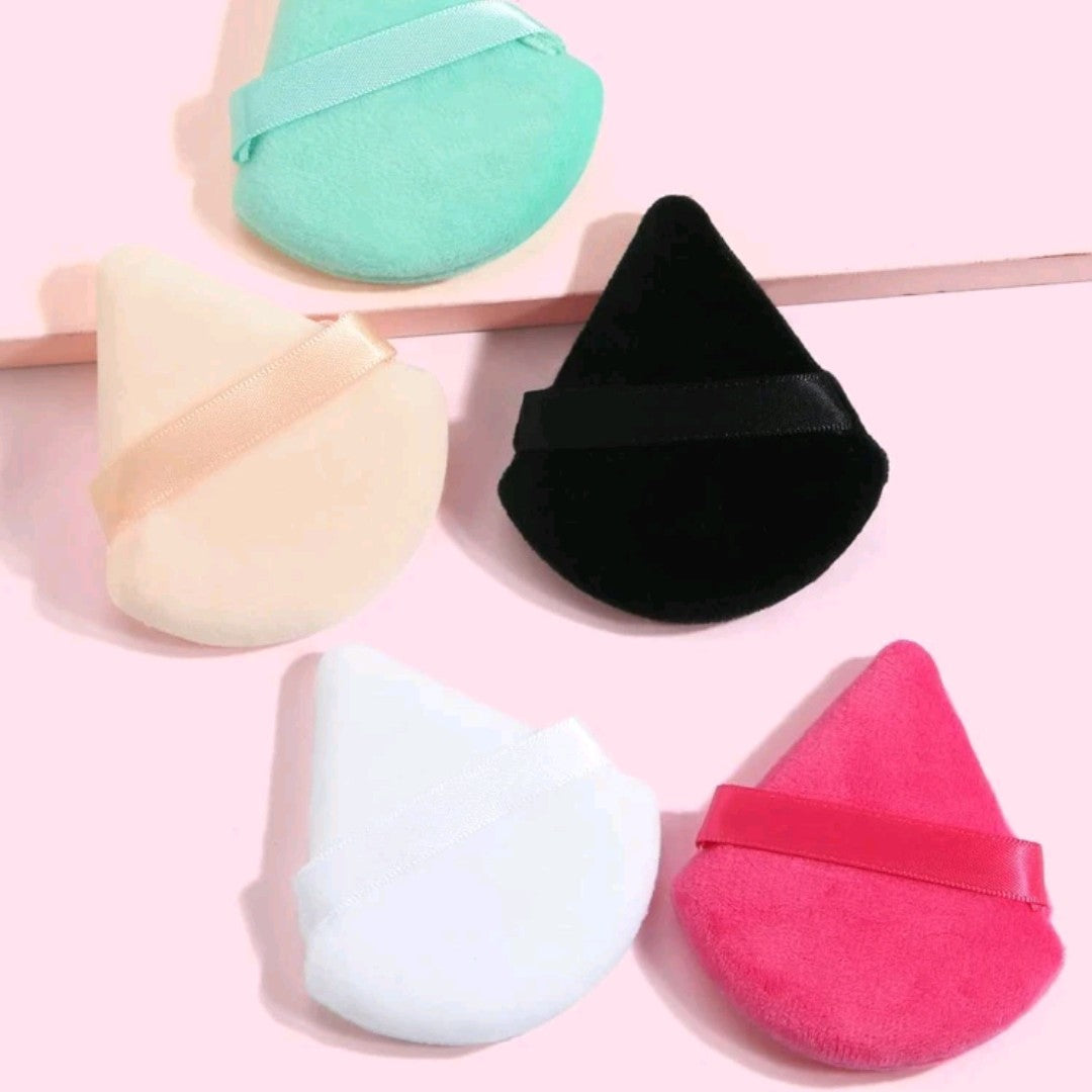 Shein 5pcs Makeup Tools Set Sponge Puff Powderdry Powder Velvet Mini Portable Reusable Dry Wet Dualuse Soft Face Cosmetics