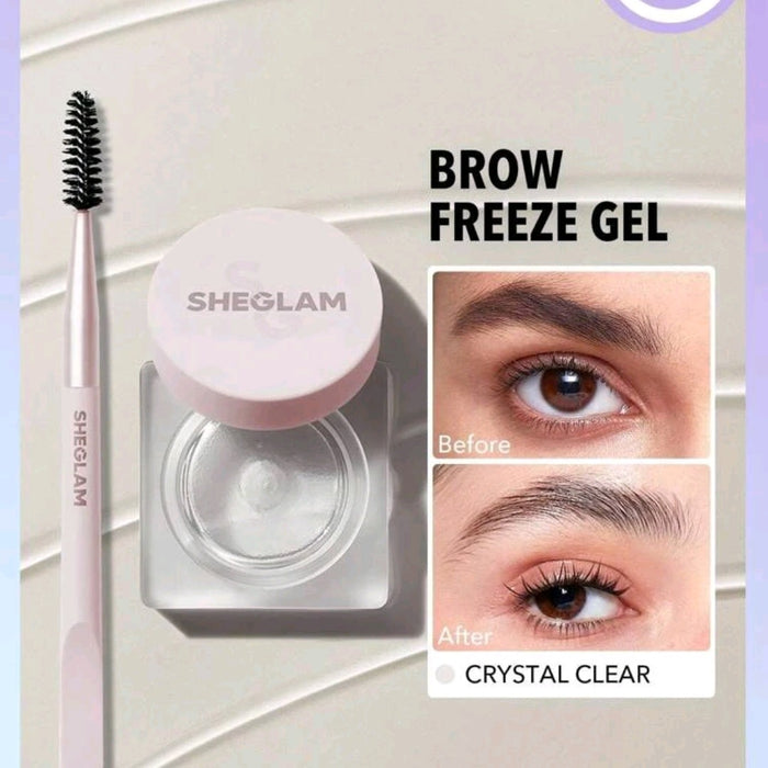 SHEGLAM Set Me Up Brow Hold-Crystal Clear  Waterproof Eyebrow Gel No Smudge Long Lasting Shaping Eyebrow Wax