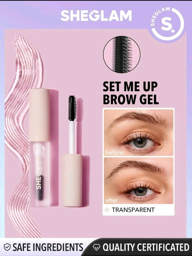 SHEGLAM Set Me Up Brow Gel  Long Lasting Waterproof Clear Eyebrow Gel Long Wear Smudgeproof Moisturizing Eyebrow Makeup
