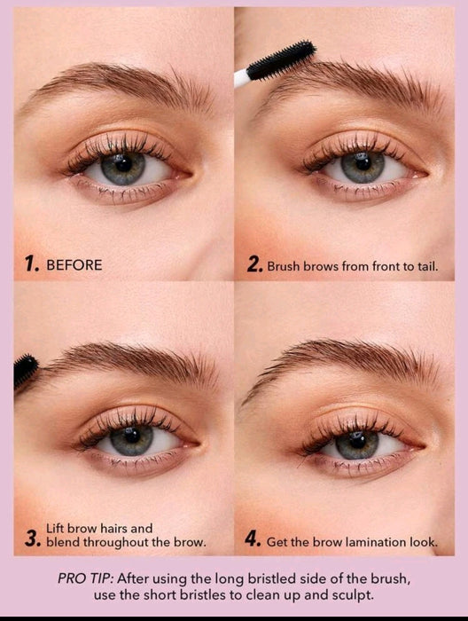 SHEGLAM Set Me Up Brow Gel  Long Lasting Waterproof Clear Eyebrow Gel Long Wear Smudgeproof Moisturizing Eyebrow Makeup
