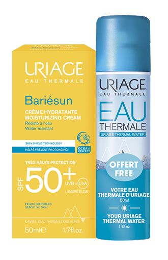 Uriage BARIÉSUN Fragrance-Free Cream SPF50+ Very high Protection 50ML+ Uriage thermal water spray(gift)