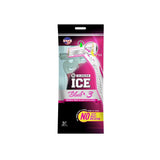 Ice Blush 3 Disposable Triple Blade Razor For Women Pouch Of 3 Razors